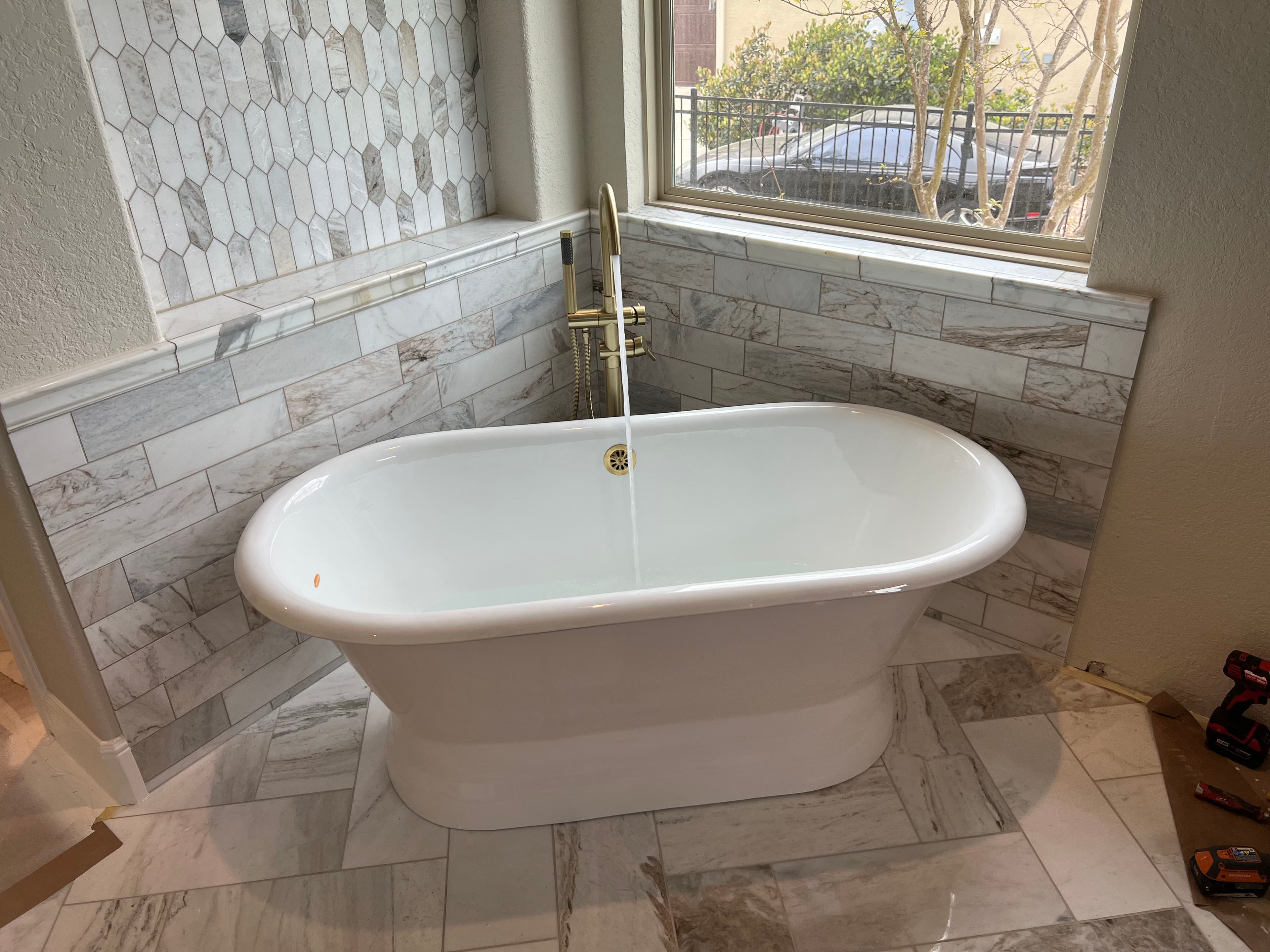 Project Corner Tub Out, Freestanding Tub In - Here's What That Really Takes image
