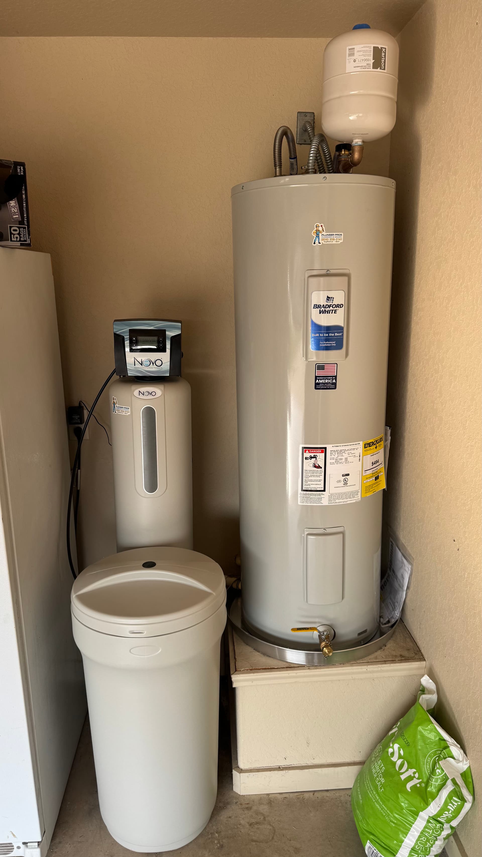 New Electric Water Heater and Water Softener Installation
